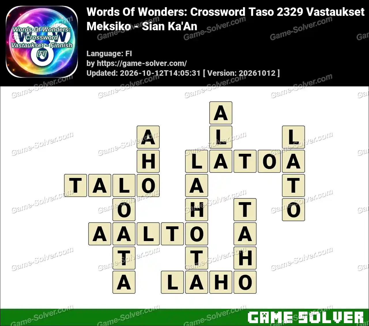 Words Of Wonders: Crossword Taso 2329 Vastaukset – Meksiko – Sian Ka’An